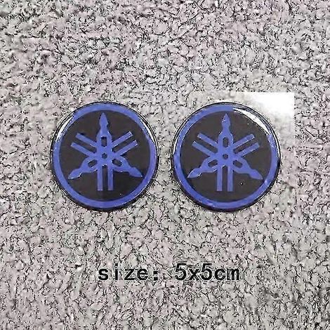 Autocollants 3D Yamaha, logo, emblème, décalcomanie, or, blanc, noir, pour véhicules, couleur : gel bleu (1/4)