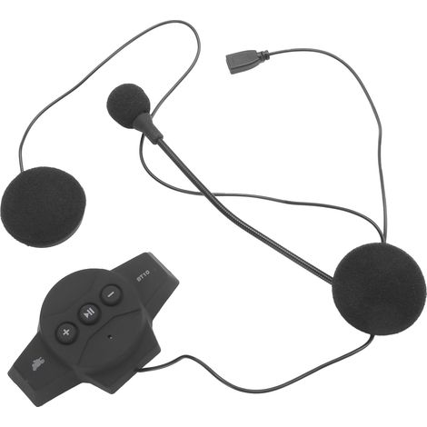 Écouteurs sans fil Bluetooth 4.1 mains libres étanches IP54 pour casque de moto, en ABS.