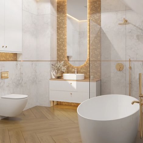 Ilcom mosaico in gres su rete per bagno e cucina R9 30.5cm x 26.5cm - Walnut 3D cubes (1/4)