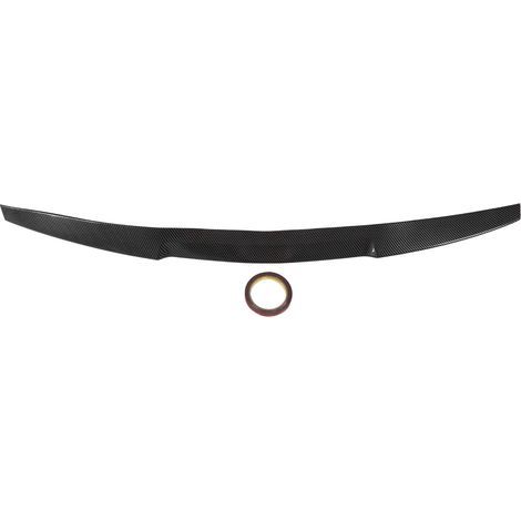 Aileron de Toit Arrière de Voiture, Aileron de Coffre Arrière en Caoutchouc de Style Fiber de Carbone, Modification Universelle de Voiture 118.5cmx7.5cm Spoilers et Ailes. (1/5)