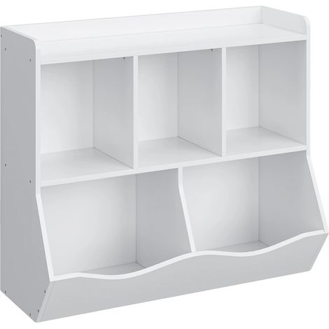 Estantería organizadora multicompartimento, diseño resistente, color blanco. (1/2)