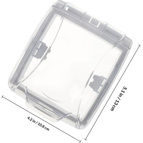 Cache de Sonnette Imperméable Transparent pour Extérieur, Protection Anti-Pluie pour Sonnette sans Fil, Accessoire Adhésif Résistant aux Intempéries, pour Maison et Bureau (1/4)