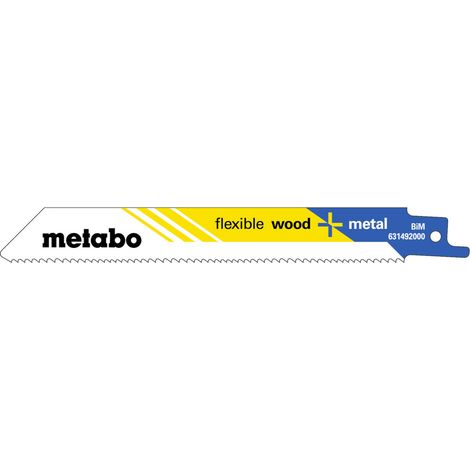 Säbelsägeblätter flexible L.150mm Dicke 0,9mm Zahnteilung1,8-2,6mm BiMetall 5St. (1/2)