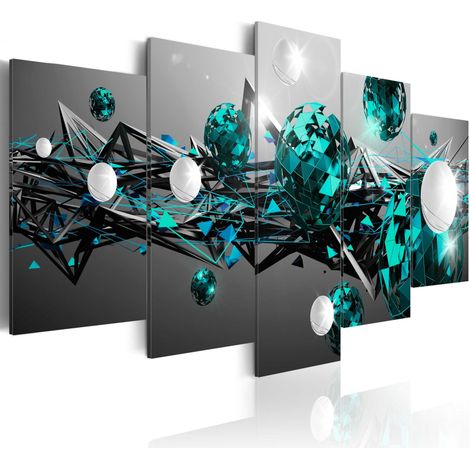 Quadro - Turquoise Solar System - 100x50 (1/4)