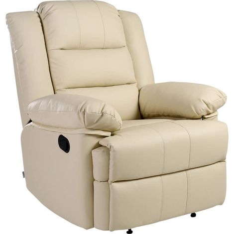 Loxley Leather Recliner Chair - Cream