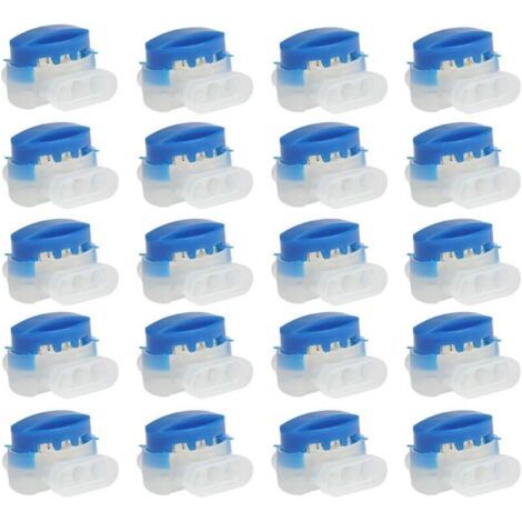 Connecteurs de Câble Remplis de Gel Résine 20 pcs Raccord de Câble Etanche Borne à 3 Fils de Connexion pour Robot Tondeuse Jardin Extérieur et Voiture
