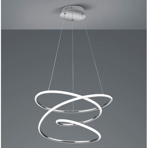 Led Chandelier Dimmer 4000k Diseño moderno Vortex Chrome Bologna Trio Lighting (1/3)