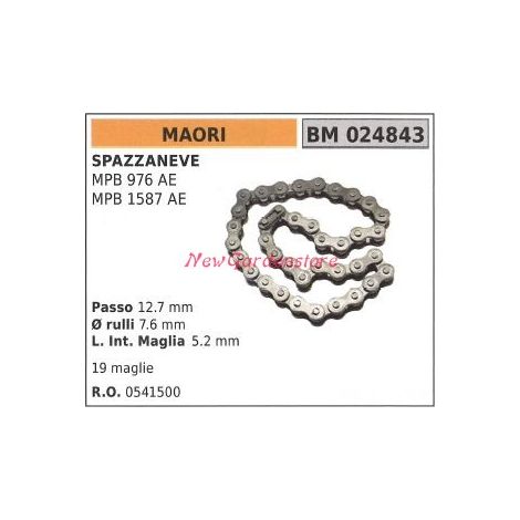 Catena traino trasmissione MAORI spazzaneve MPB 976 AE 024843