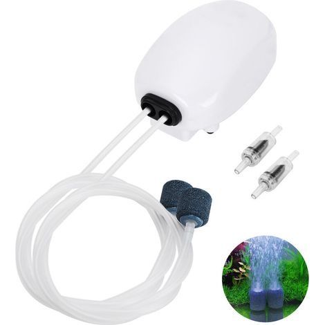 Pompe Aérateur d'oxygène Fontaine, Silencieux Réglable Pompe à air pour aquarium, Pompe à oxygène pour étang de jardin (1/5)