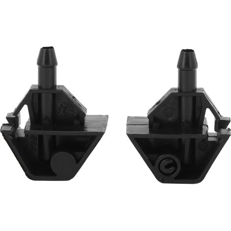 Une paire de gicleurs de lave-glace avant, modèle 28932-JD000, ABS, noir, pièces de rechange résistantes à l'usure, adaptées aux véhicules Nissan. (1/5)