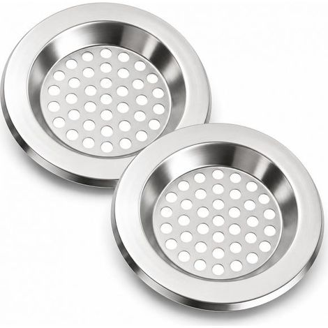 2 Filtri Ricambio Per Lavello Acciaio 7,5 cm Scarico 4,5 cm Cucina Bagno 62183