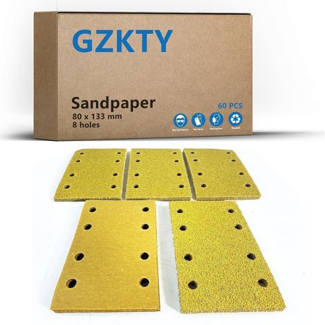 Klett-Schleifpapier 60er 80x133 7 Körnungen 40-320 Schwingschleifer (1/5)