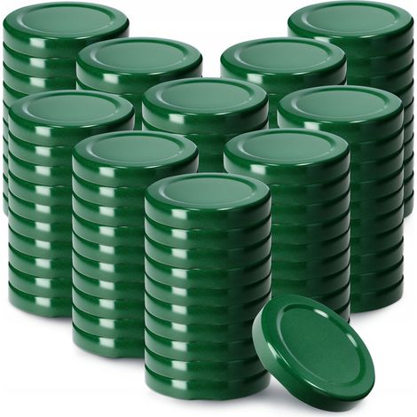 KADAX Schraubdeckel fi53 mm, für Einmachgläser, 100 Stück, Grün