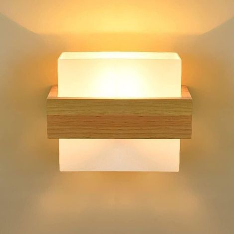 Einfache Wandleuchte mit Bewegungsmelder – ideal für Schlafzimmer, Flure usw. – 1 Stück, rechteckig, weißes Licht (1/5)
