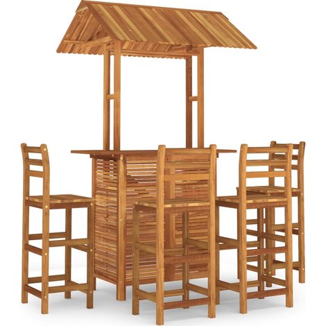 Maison Exclusive - 5-tlg. Gartenbar-Set Massivholz Akazie