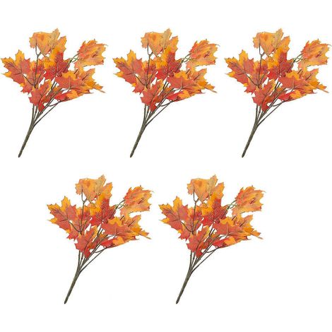 branches de feuilles d'érable artificielles, décorations d'automne
