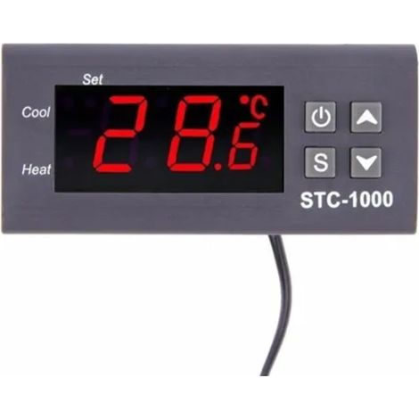 Interrupteur de contrôle de température à affichage numérique STC-1000 pour aquariums, écloseries de fruits de mer et contrôleurs de température à micro-ordinateur (220 V) (1/4)