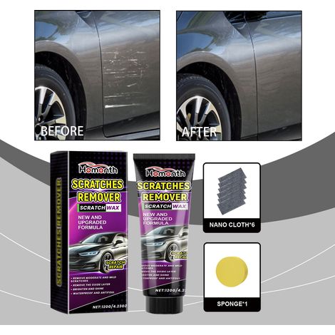 Nano-Glitzer-Tuch-Set zur Kratzerreparatur am Auto – Lackreiniger und -pflege – 120 g + 6 Nano-Tücher + Schwamm -- DE (1/5)