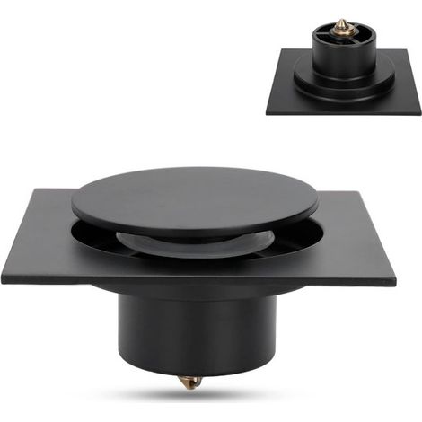 Dailygoods - Scarico per vasca Tip-toe - Scarico doccia antiodore - Scarico rimbalzante - Nero - Anello di tenuta in silicone - Drenaggio efficiente dell'acqua - Adatto (1/5)