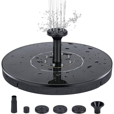 Fontaine solaire 18 cm avec éclairage LED coloré (1/5)
