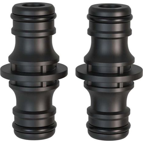 2 pièces Raccord rapide, 1/2 pouce double fiche Pièce de raccordement pour une connexion sûre des tuyaux, connexion de deux tuyaux pour la prolongation (1/4)