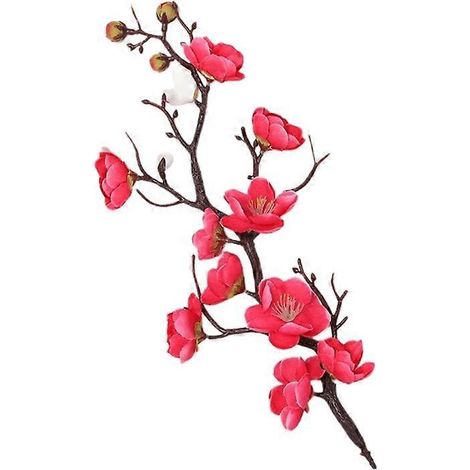 Künstlicher Pflaumenblütenzweig, Dekoration für Zuhause, Büro, Hochzeit, Garten, Party, künstliche Blumenzweige.
