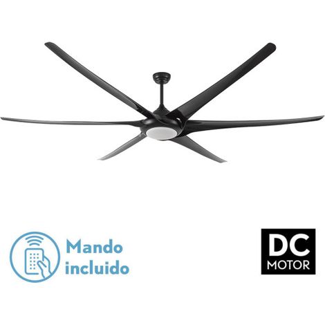 Ventola nera Moncayo da 30 W DC 6 pale