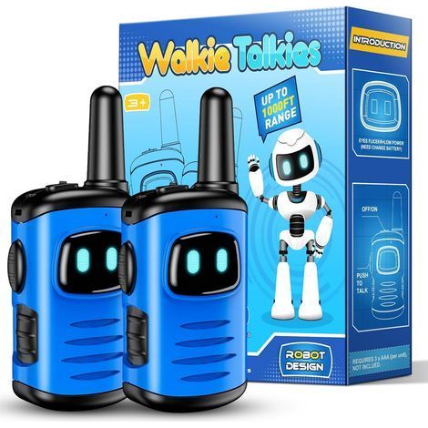 2 Talkie-Walkie, Léger 81g, Portée 300m, Bouton Unique, Jeu Extérieur Enfant (1/5)
