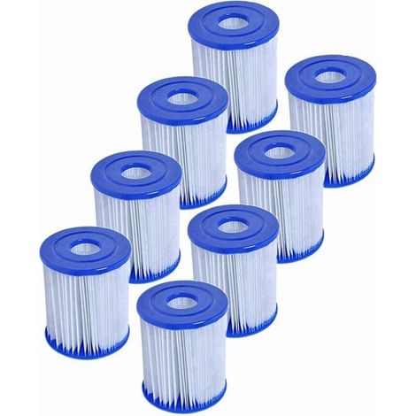 Cartouches filtrantes for Bestway de Taille I pour piscines for Bestway Pompe de Piscine, Filtre De Piscine Gonflable, Installation Facile (8 PCS) (1/5)