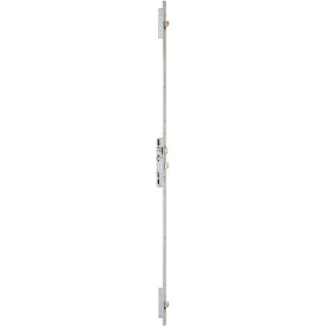 Serrure à larder 3 points axe 24 mm - Tétière 24 mm filante inox en U - Pêne dormant et demi-tour - U7 (1/3)