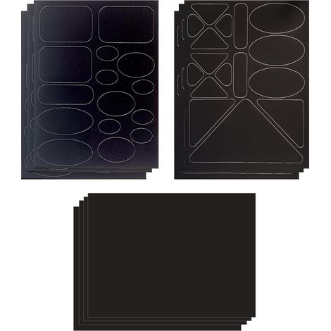 Pack of 10 Black Self-Adhesive Patches, Fabric Repair Patches for Clothing, Car Seat Fabric Repair Kit, Iron-On Patches for Tents and Down Jackets (No Ironing or Cutting Required) (1/5)