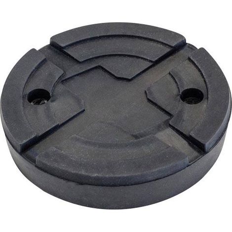 Tampon caoutchouc rond avec enfort plaque métallique ø125x26mm pour pont élévateur SLIFT, IME - EG 1152 - CLAS Equipements (1/2)