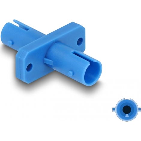 Delock Acoplador Fibra Ãptica ST Simplex hembra a ST Simplex hembra azul