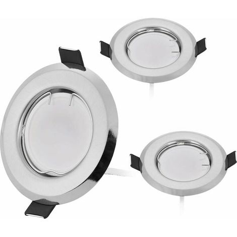 Spot Encastrable LED - 3 Unités - 5 W - Tension 220 V - Angle De Diffusion 120° - Diamètre De Perçage 75-80 Mm - Lumière Blanc Chaud (1/5)