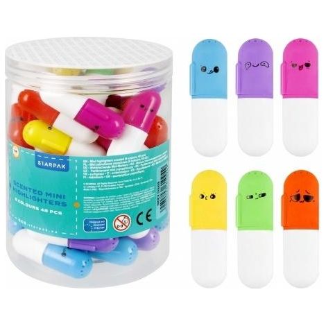 Mini tube de mélange de surligneurs parfumés (48 pièces)