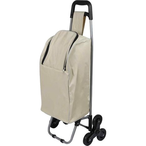 Chariot de courses Isotherme 32L - Beige - Roues Triples Monte Escalier - Livraison gratuite