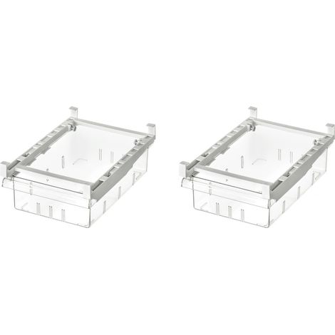 Organisateur de tiroir pour réfrigérateur, design unique, boîte de rangement coulissante pour réfrigérateur, organisateur de maison (lot de 2) (1/4)