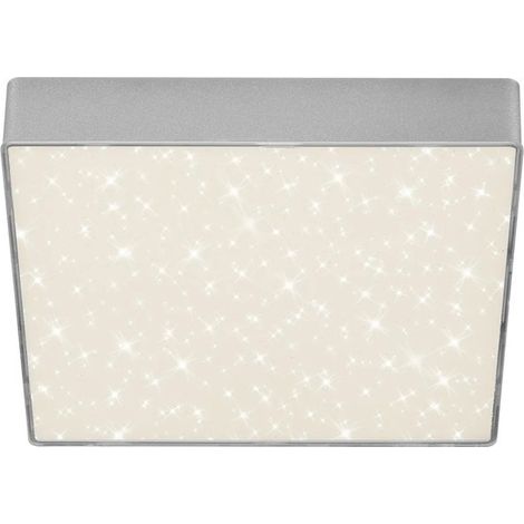 Plafoniera led cuadrada Flame Star 21,2 cm 1600 lm plata