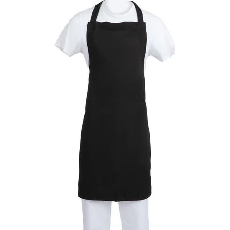 Tablier Bavette Polyester-Coton Noir XL - Whites Chefs Clothing (1/4)