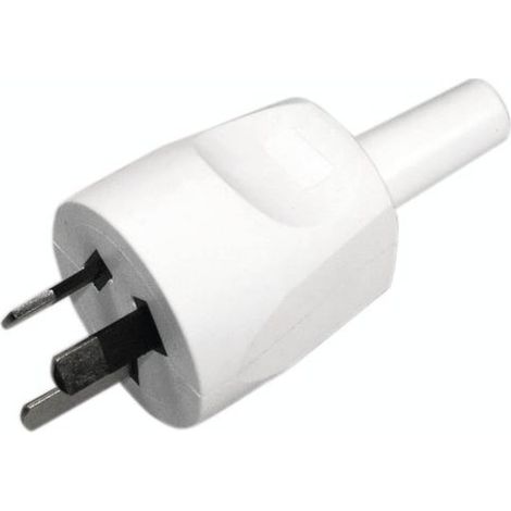 Bachmann 910.282 Fiche électrique mâle avec terre plastique 250 V blanc IP20 C209371 (1/2)