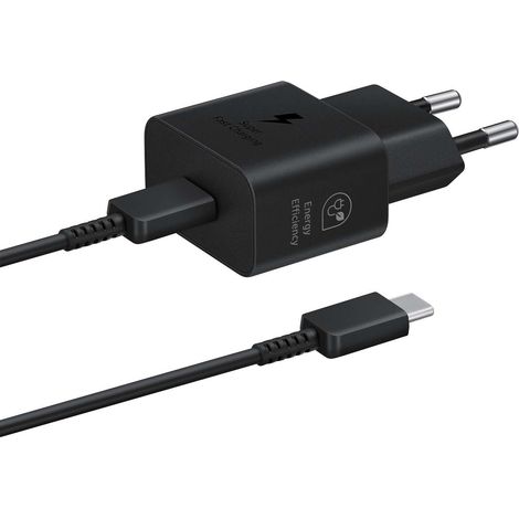 CARGADOR 25W CON CABLE NEGRO (1/4)