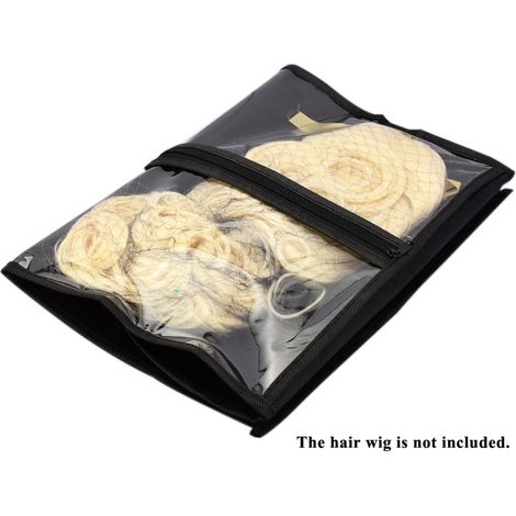 Bolsa de almacenamiento para extensiones de cabello, estuche resistente para pelucas con cremallera. (1/5)