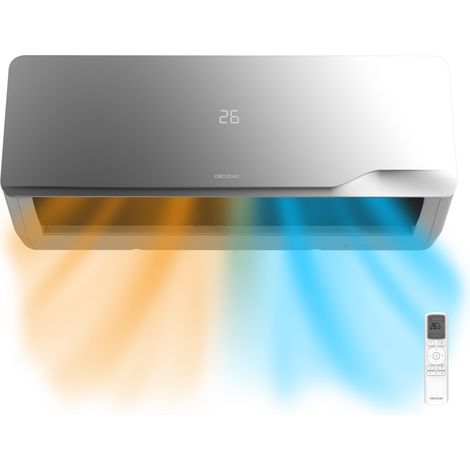 Cecotec Aire Acondicionado Split AirClima 9000 WindFlow. Inverter, 9000 BTU, 5 Modos con Bomba de Calor, Clase A++