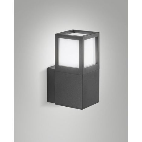 Luminaire extérieur Fabas Luce Smuk Dark Grey aluminium gris L 14,8 cm E27 IP54 réf. 6537-21-294 (1/3)