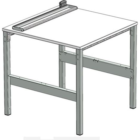 PROVOST - Plateau mélaminé gris pour desserte poste d'emballage