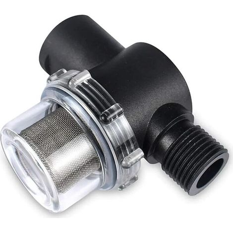 Filtre à Mailles En Ligne,Pompe Eau Filtre à Tamis Accessoires De Modification Des Voies Navigables Filtre à Eau Universel Pour Camping-Car Pompe à Eau Pour Camping-Car, Noir (1/5)