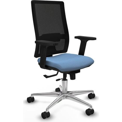 Piqueras-y-crespo Horna chaise bureau bleu ciel aluminium (1/3)