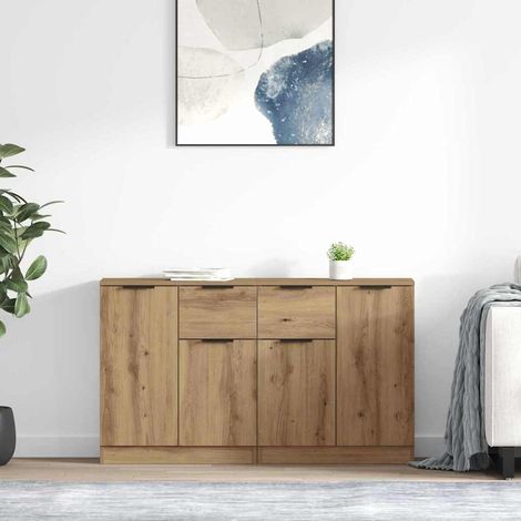 Tableros Lateral 2 pcs Roble artisan 60 x 30 x 70 cm vidaXL (1/5)