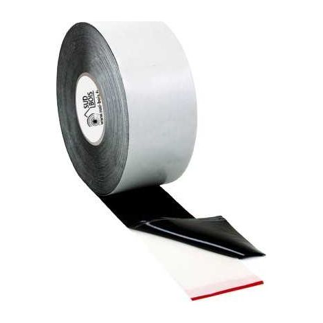 Sud Bois – Bande de protection auto-collante pour lambourdes bois – Rouleau EDPM 7.7cm x 20m – Résistance aux intempéries et UV – Protection contre l'humidité