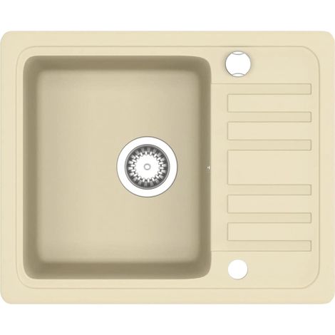 Maison Exclusive - Granitspüle Einzelbecken Beige (1/5)